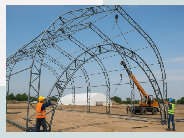 Монтаж ангаров в Вязьме от 617 руб. - Надежно и быстро